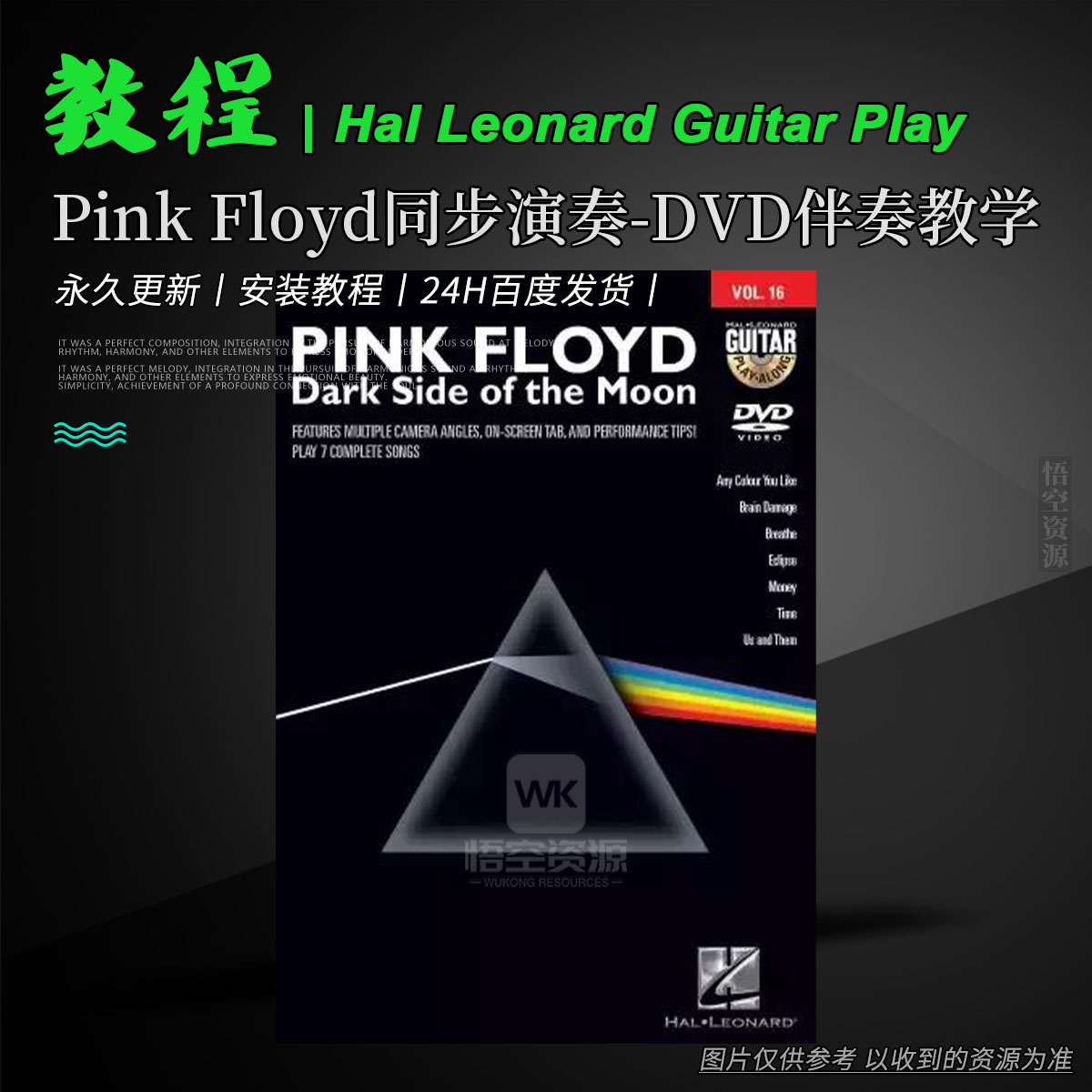 教程丨Hal Leonard Guitar Play-Along Pink Floyd TUTORiAL DVDR-BX8（Pink Floyd同步演奏-DVD伴奏教学）