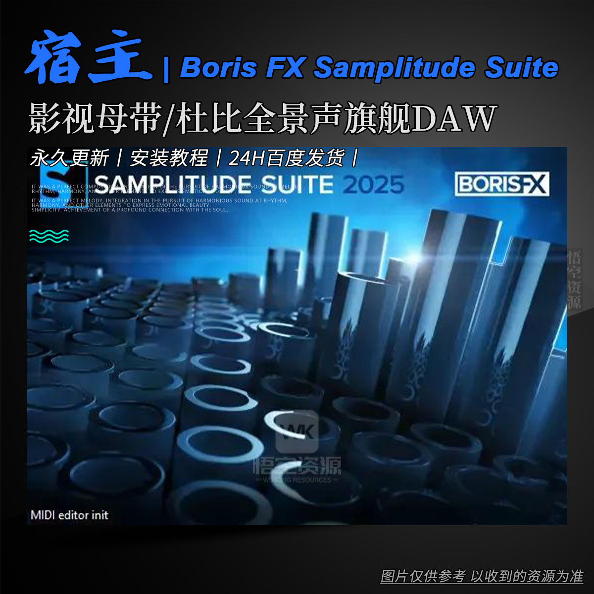 宿主丨Boris FX Samplitude Suite v2025.0.2.25265（影视母带/杜比全景声-ADM元数据+3D混响等套装旗舰DAW）Win-永久更新