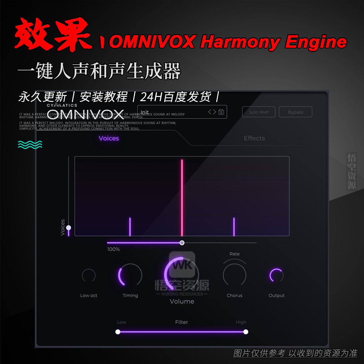 Cymatics OMNIVOX Harmony Engine Win+Mac（永久更新）（一键人声和声生成器）
