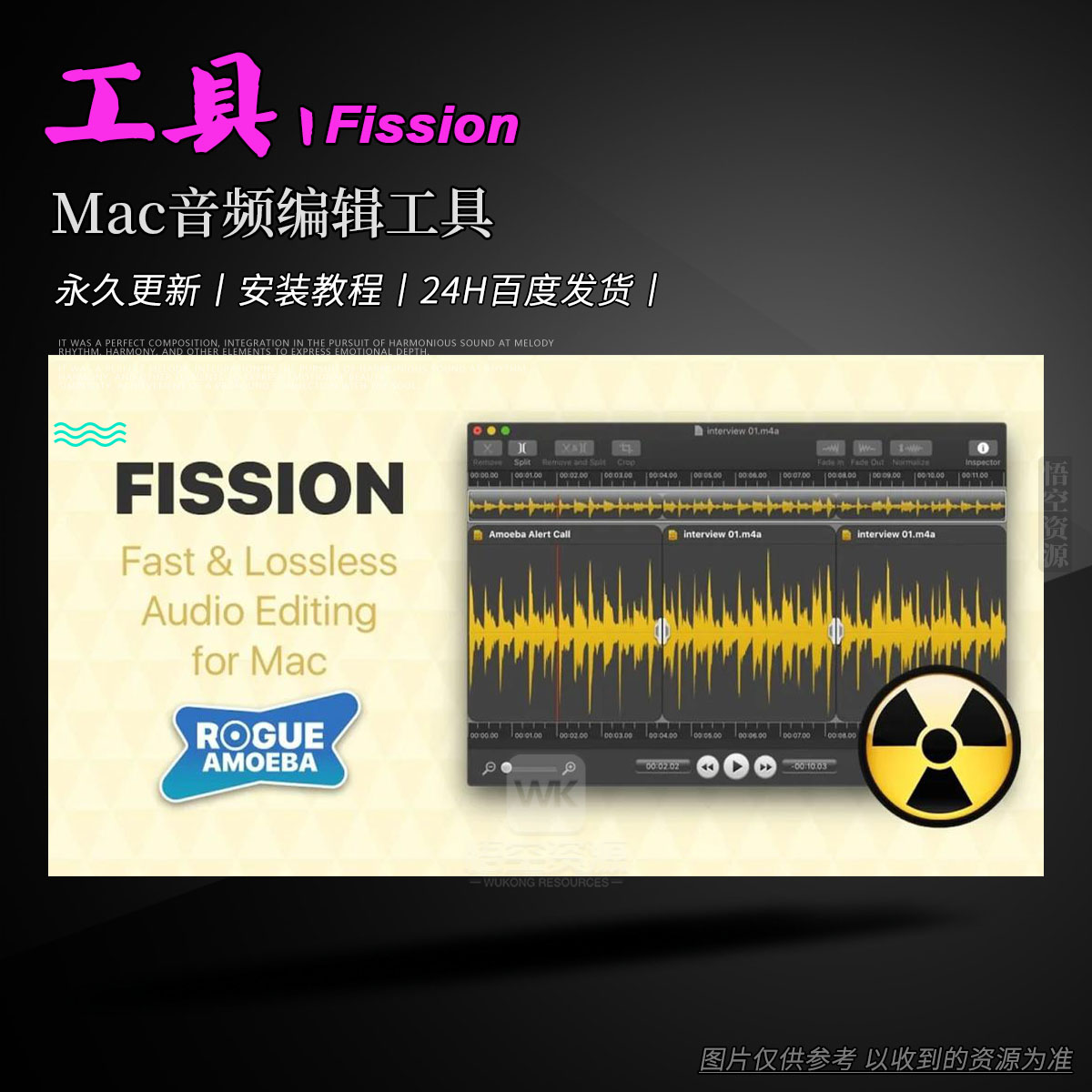 工具丨Rogue Amoeba Fission（Mac）（永久更新）（Fission音频编辑器）