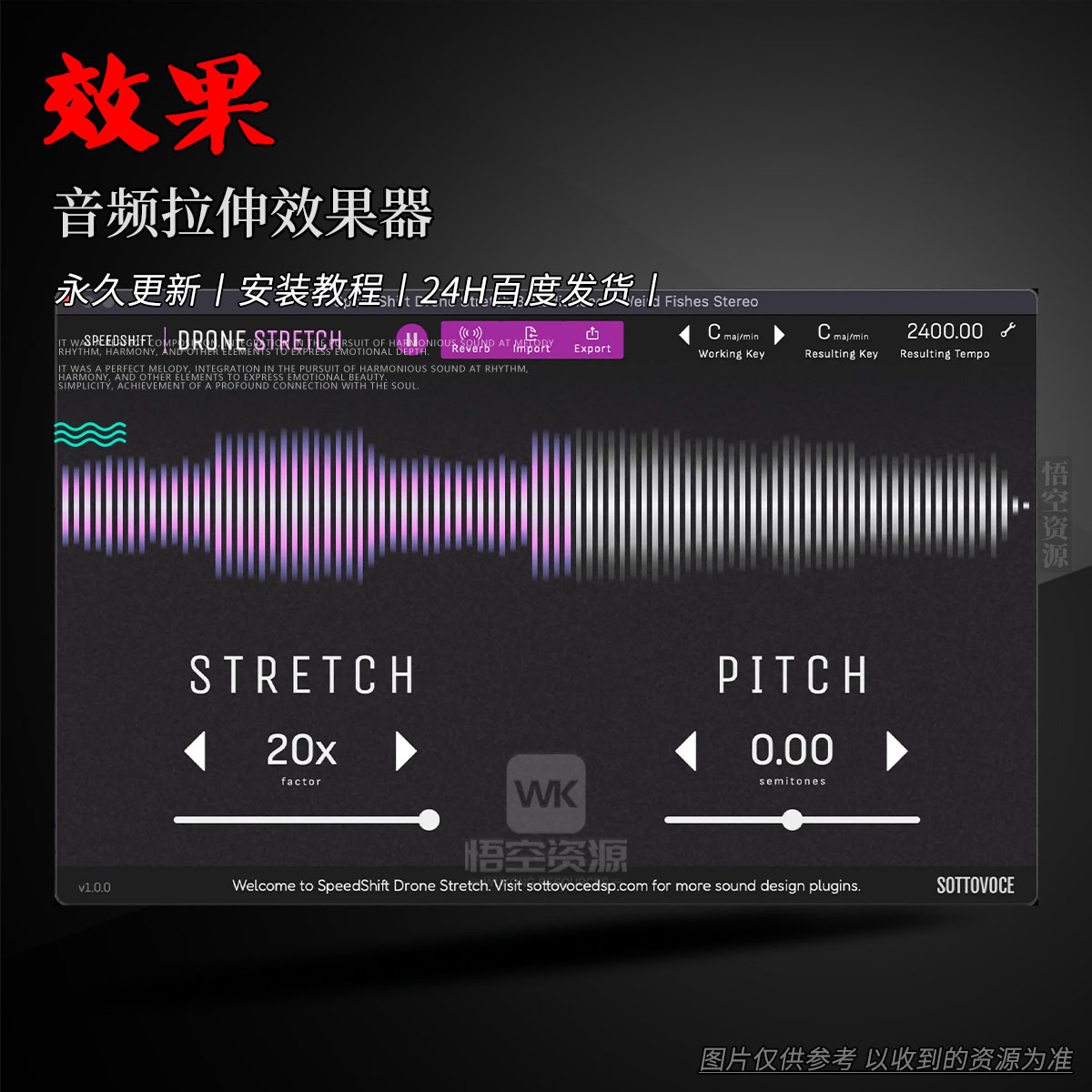 效果丨SottovoceDSP SpeedShift Drone Stretch（音频拉伸效果器）（W）