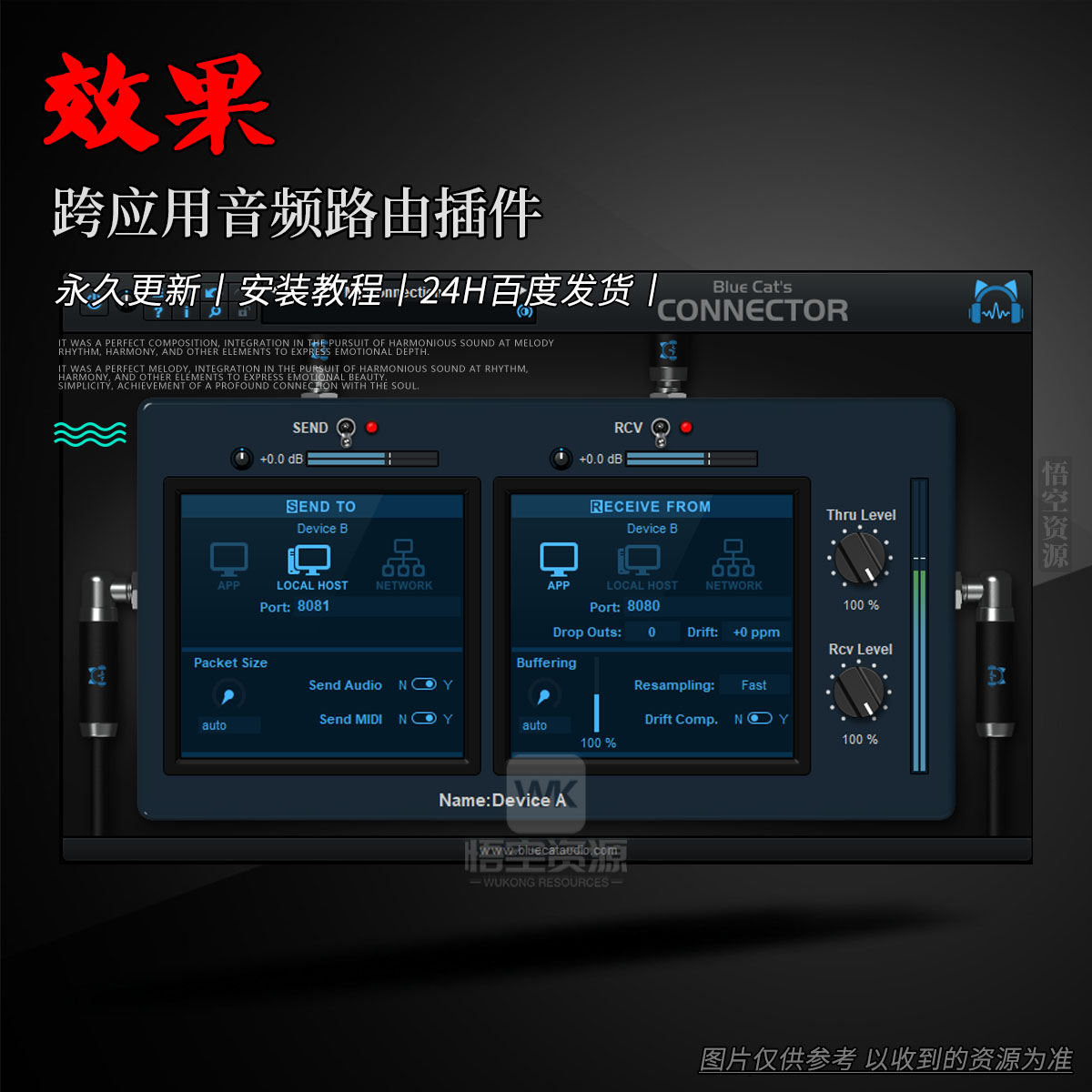 效果丨Blue Cat Audio Connector（跨应用音频路由插件）（W）
