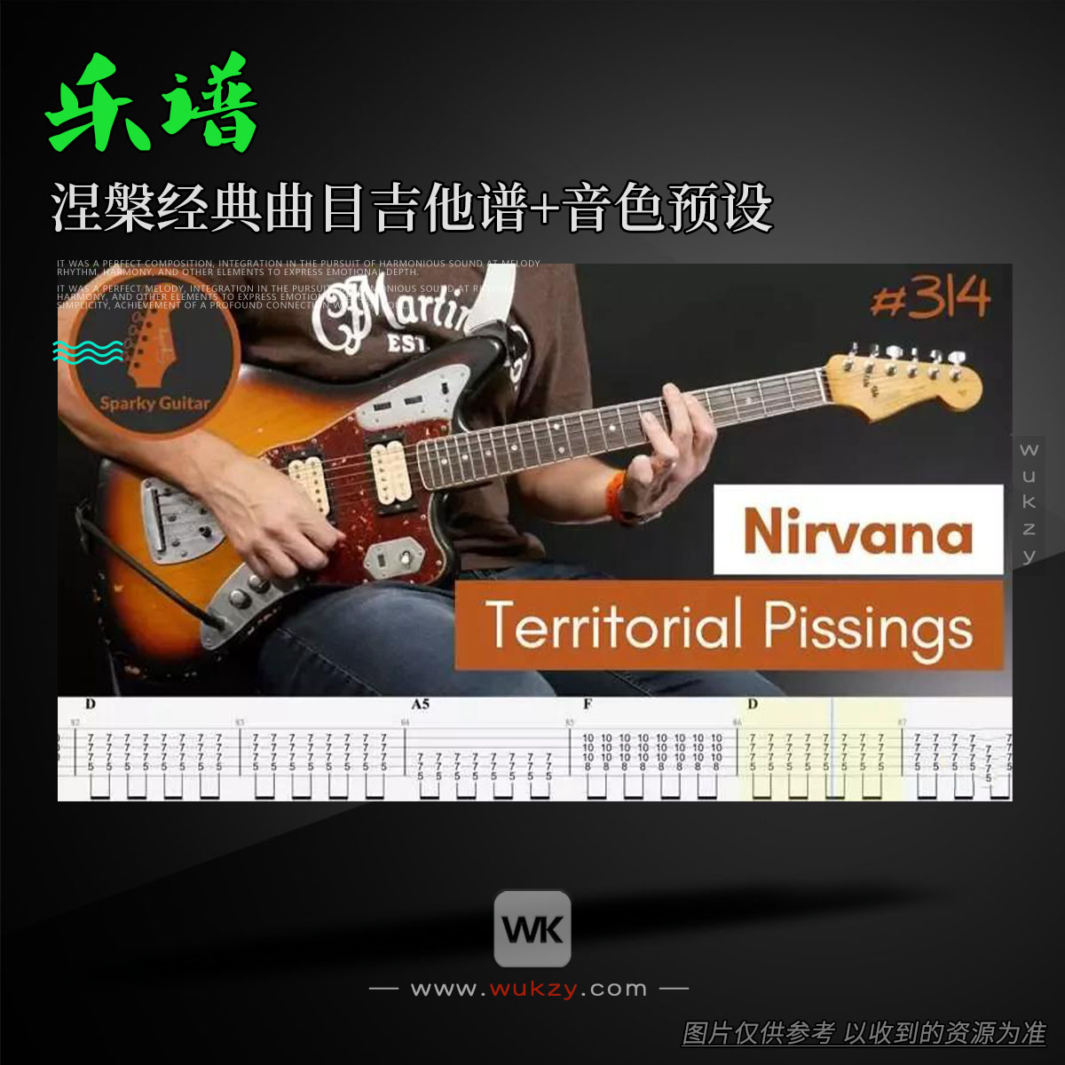 乐谱丨Mark Phillipson Territorial Pissings by Nirvana PDF AT5P GP（涅槃经典曲目吉他谱+音色预设）