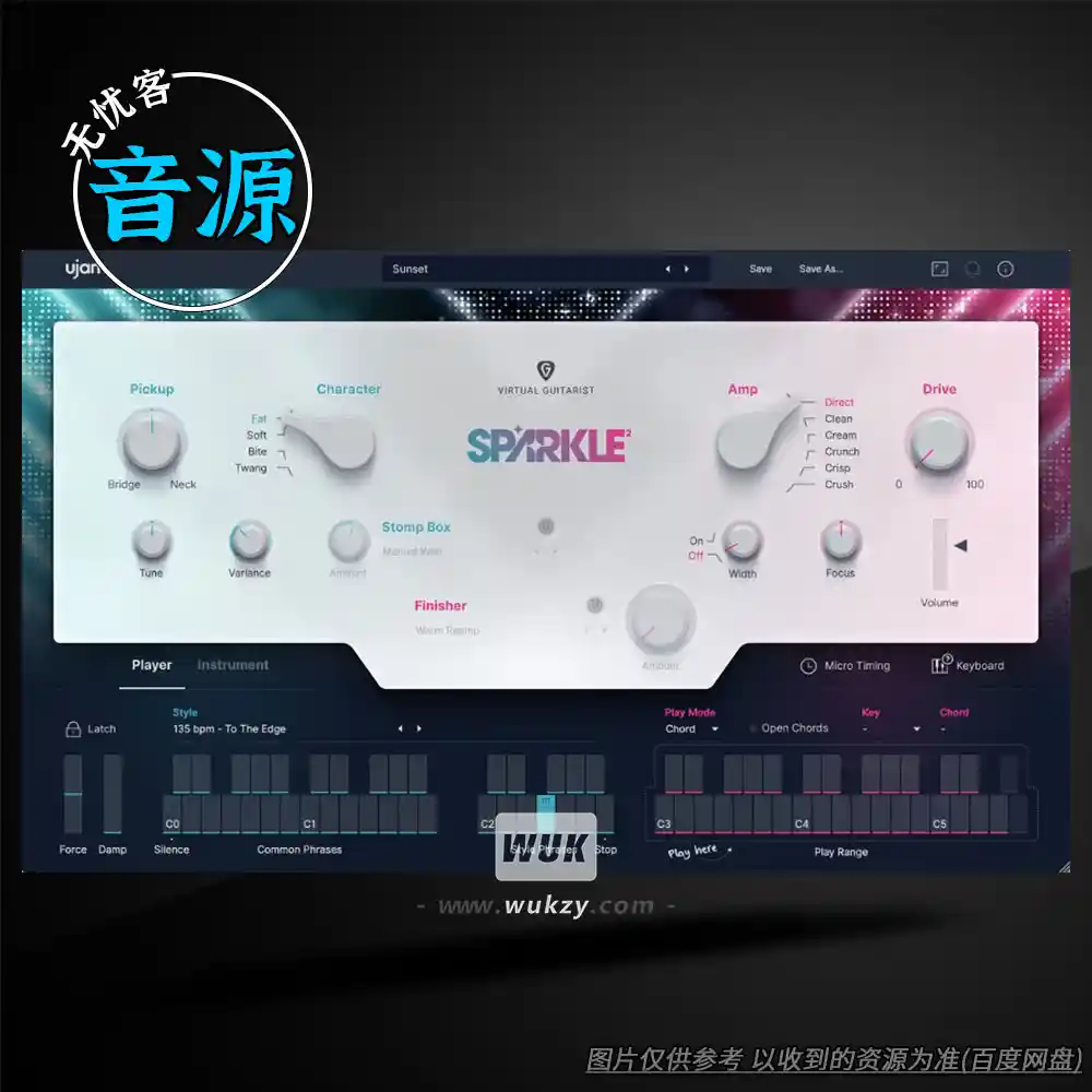 音源丨UJAM Virtual Guitarist SPARKLE 2.4.1（放克电吉他+节奏型）（W+M）