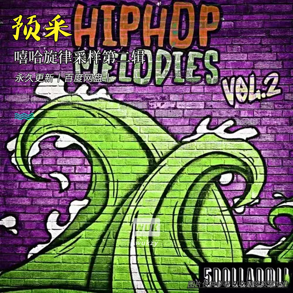 编采丨5DOLLAKITS Hip Hop Melodies 2 WAV（嘻哈旋律采样第二辑）