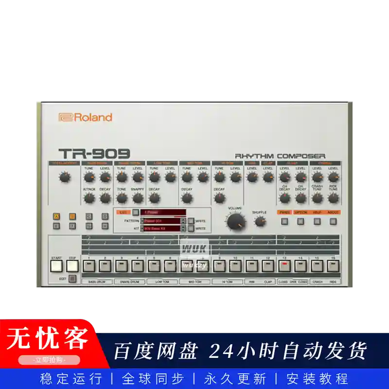 音源	Roland Cloud TR-909（经典舞曲鼓机）（W）