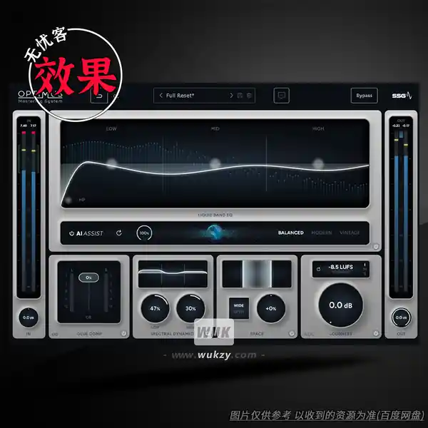 效果 SSG Audio Optimus v1.5.143（人工智能AI一键母带效果器）（W+M）