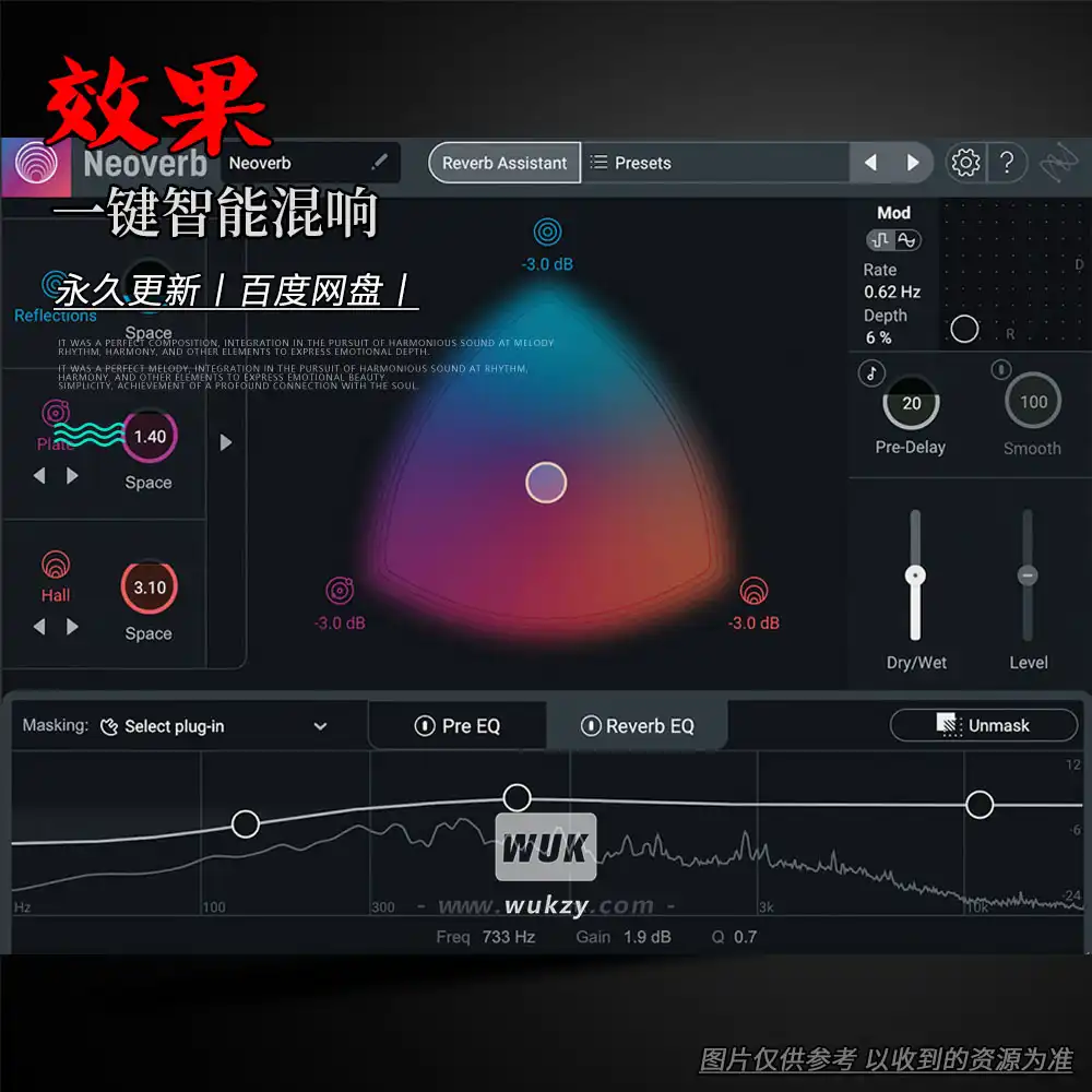 效果丨iZotope Neoverb（一键智能混响）（W+M）