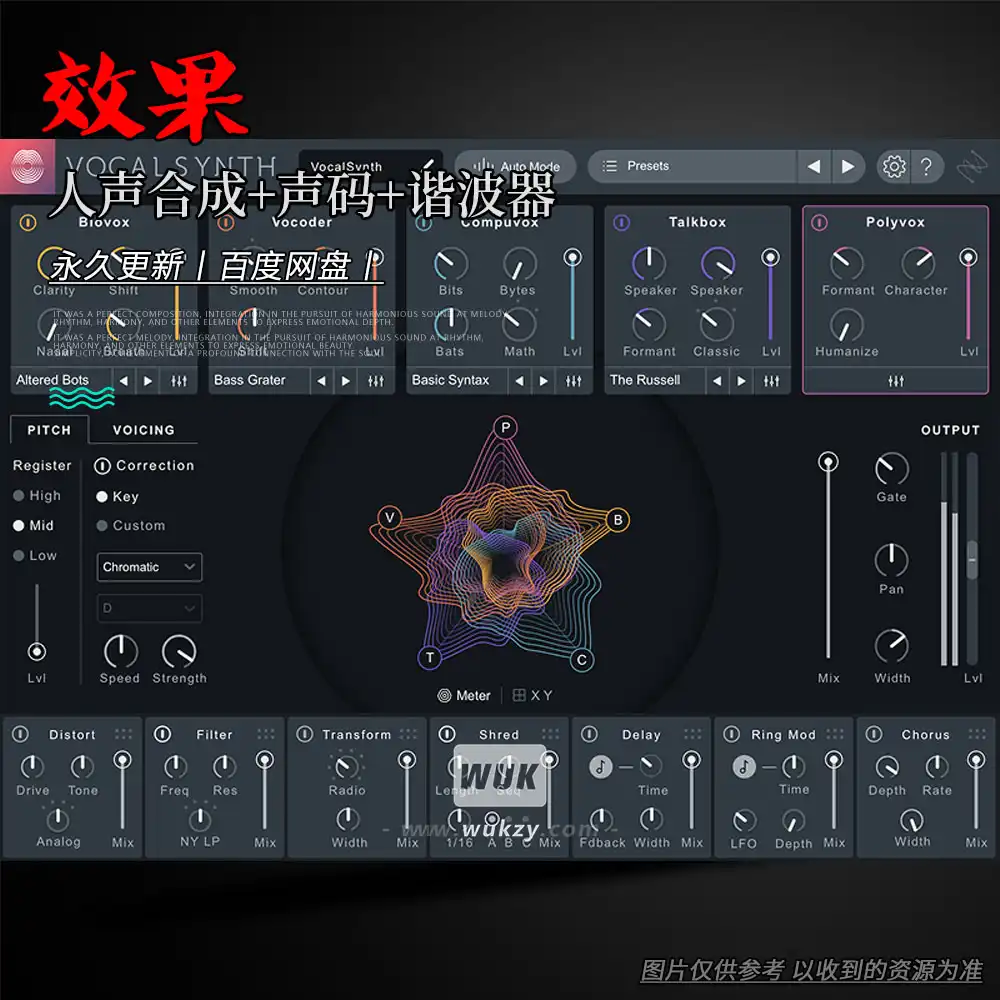 效果丨iZotope VocalSynth（人声合成+声码+谐波器）（W+M）