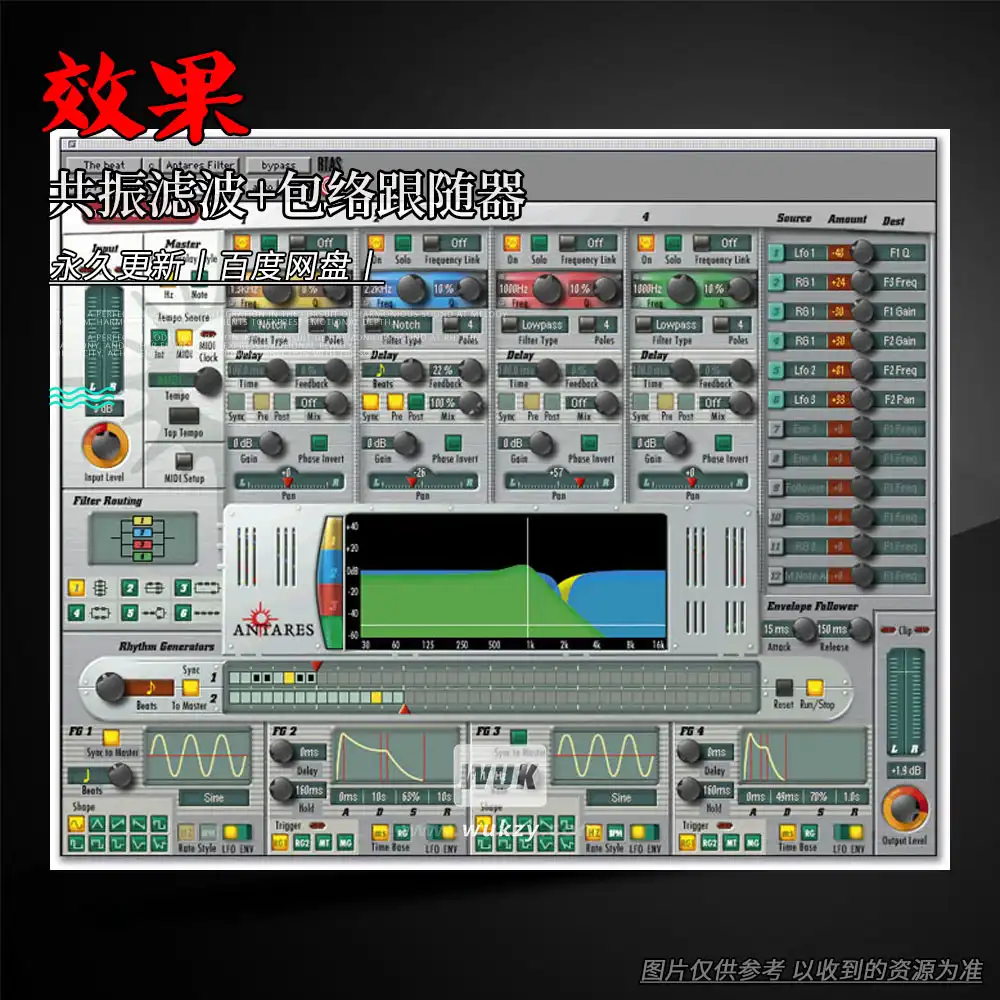 效果丨Antares Filter（共振滤波+包络跟随器）（W）