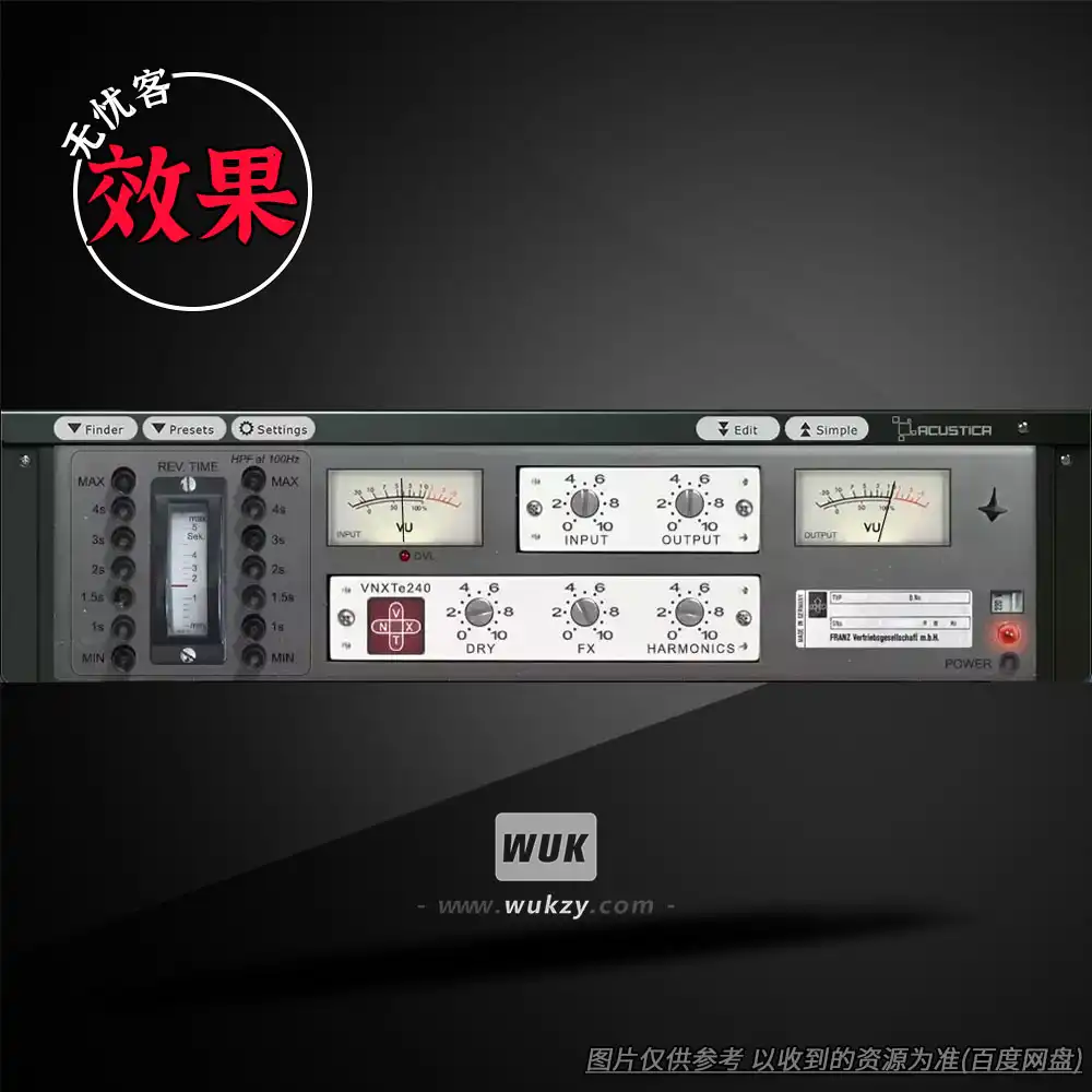 扩展丨VNXT Sound VNXTe240 GOLD EMT 240 Plate Reverb Nebula Library（板式混响）