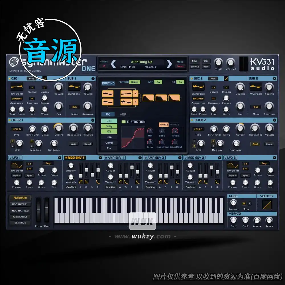 音源丨KV331 Audio SynthMaster ONE v1.3.4（波表-虚拟模拟合成器）（M+I+扩）