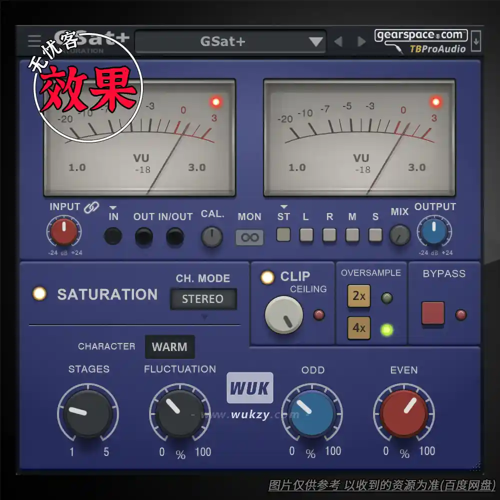 效果丨TBProAudio GSatPlus v1.3.8（免费谐波饱和器）（W+M）