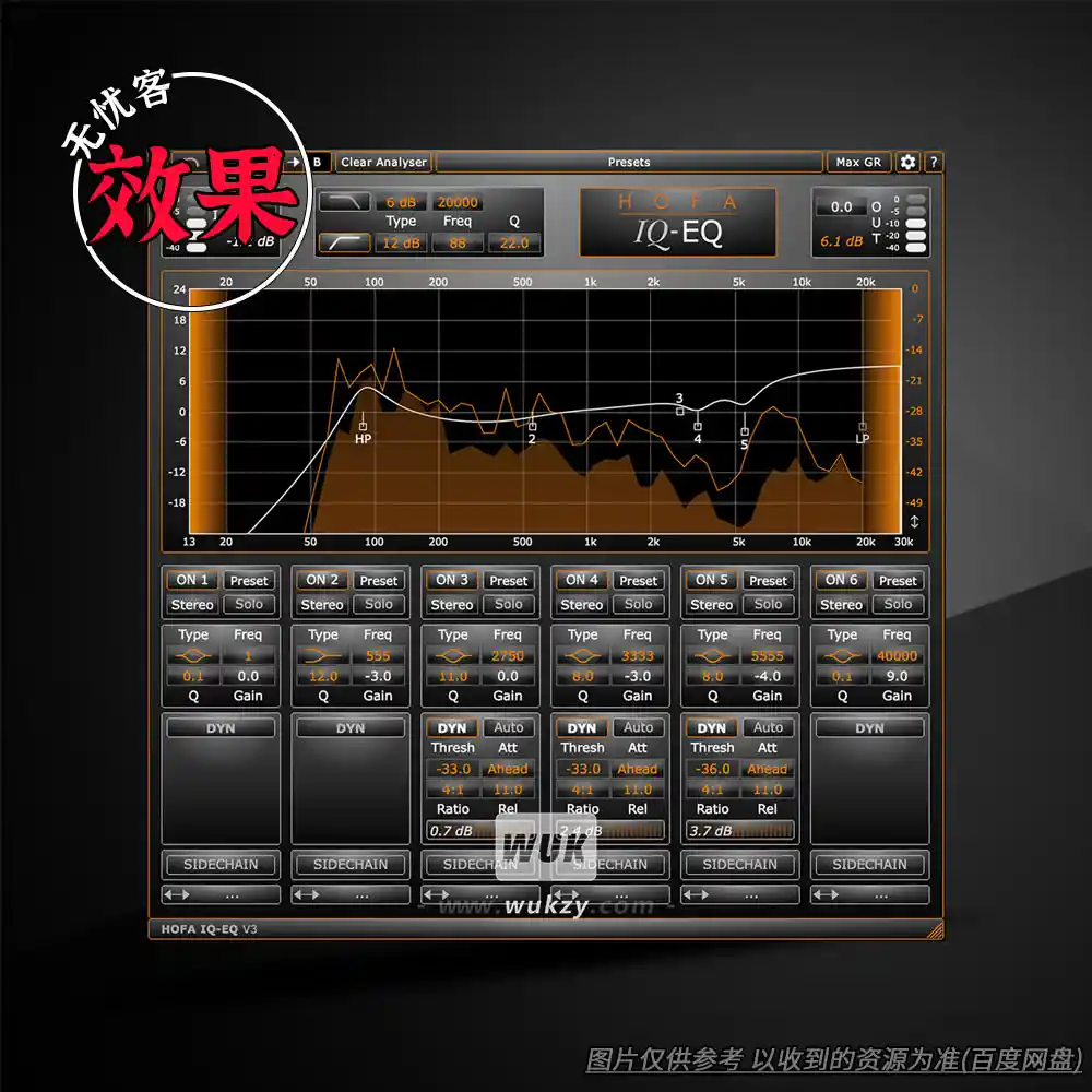 效果丨HOFA IQ-EQ（智能动态均衡器）（W）