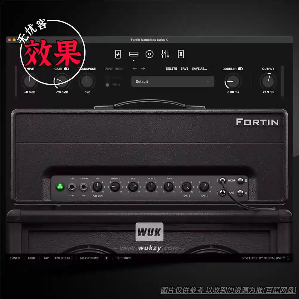 效果丨Neural DSP Fortin Nameless Suite X（极端高增益签名箱头）（W）