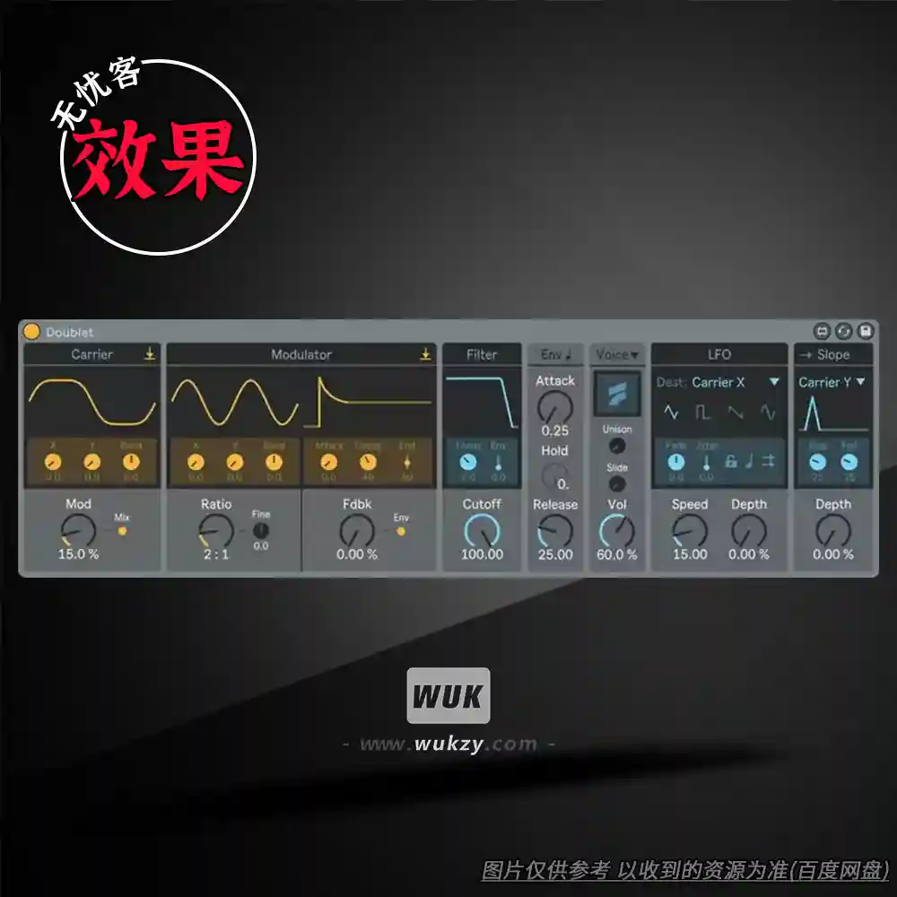 Live扩展丨Fors Doublet M4L（双手机能合成器）