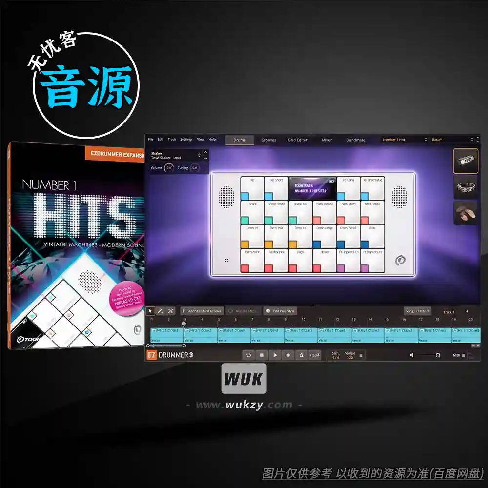扩展	Toontrack Number 1 Hits EZX（冠军单曲流行鼓扩展）