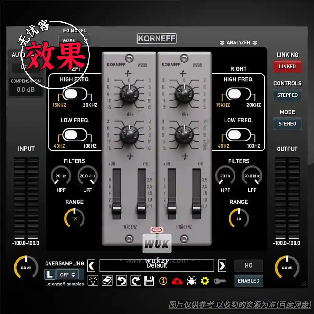 效果	Korneff Audio SITRAL Klangfilter W295（经典滤波效果）（W）