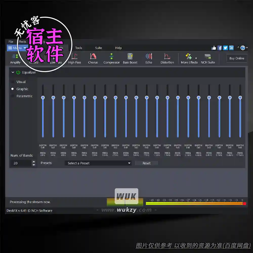 工具	NCH Software DeskFX（实时音效增强处理器）（W+M）