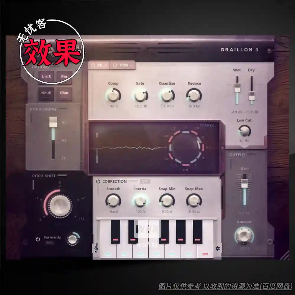 效果	Auburn Sounds Graillon（人声音高校正工具）（W+M）