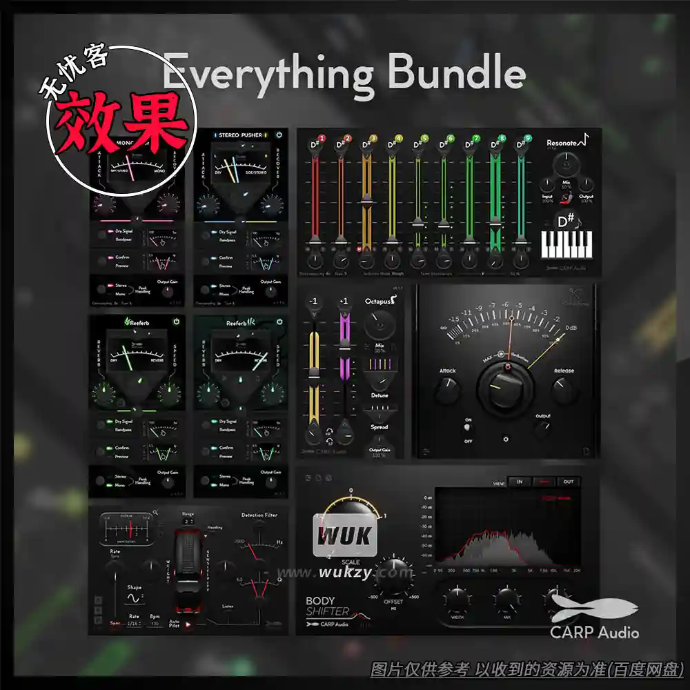 效果	CARP Audio All Plugins（套装插件）（W+M）