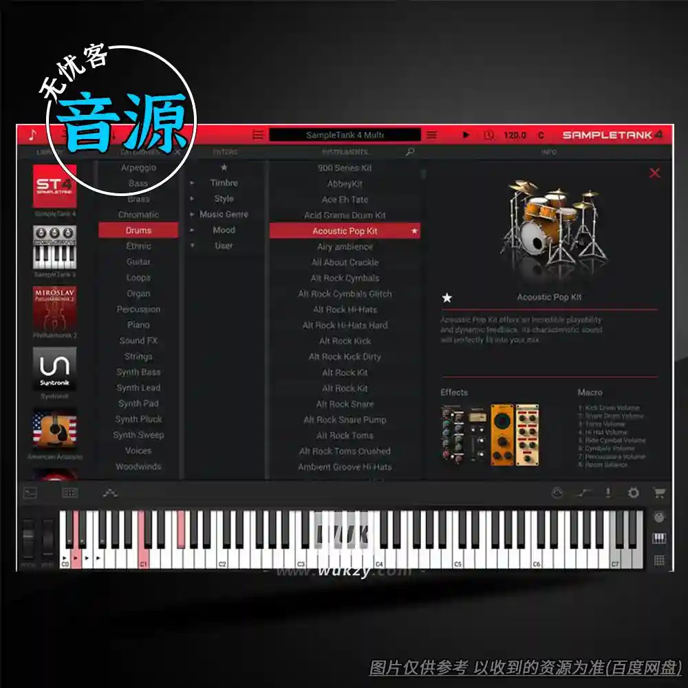 音源丨IK Multimedia SampleTank（综合采样工作站）（W+M+I+扩）