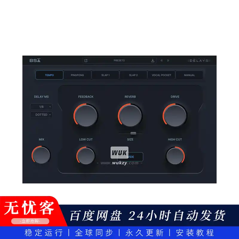 效果	Black Salt Audio BSA Delays（同步更新）（多模式延迟效果）（W）