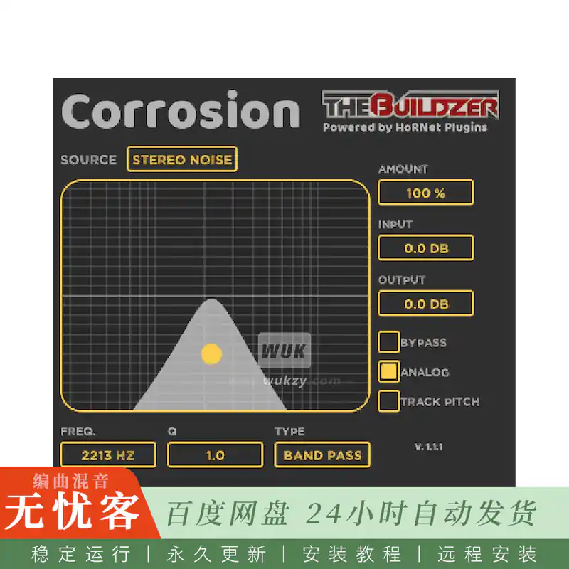 效果	HoRNet Corrosion@环形调制失真与金属质感纹理（Win+Mac）