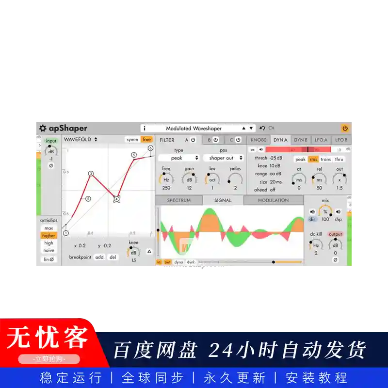 apulSoft apShaper（谐波塑形波形塑形效果器）（同步更新）（W+M）