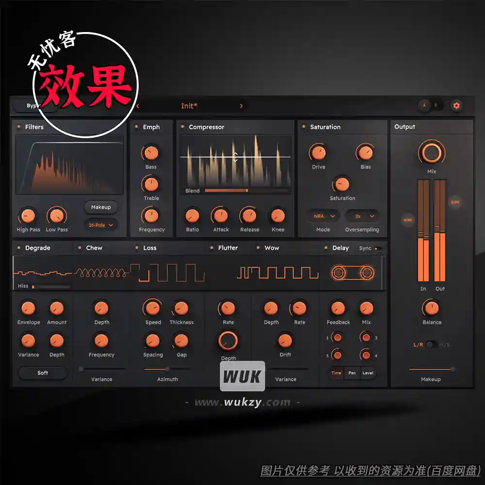 效果	Impact Soundworks Tape Sculptor（复古磁带饱和与调制效果）（W+M）