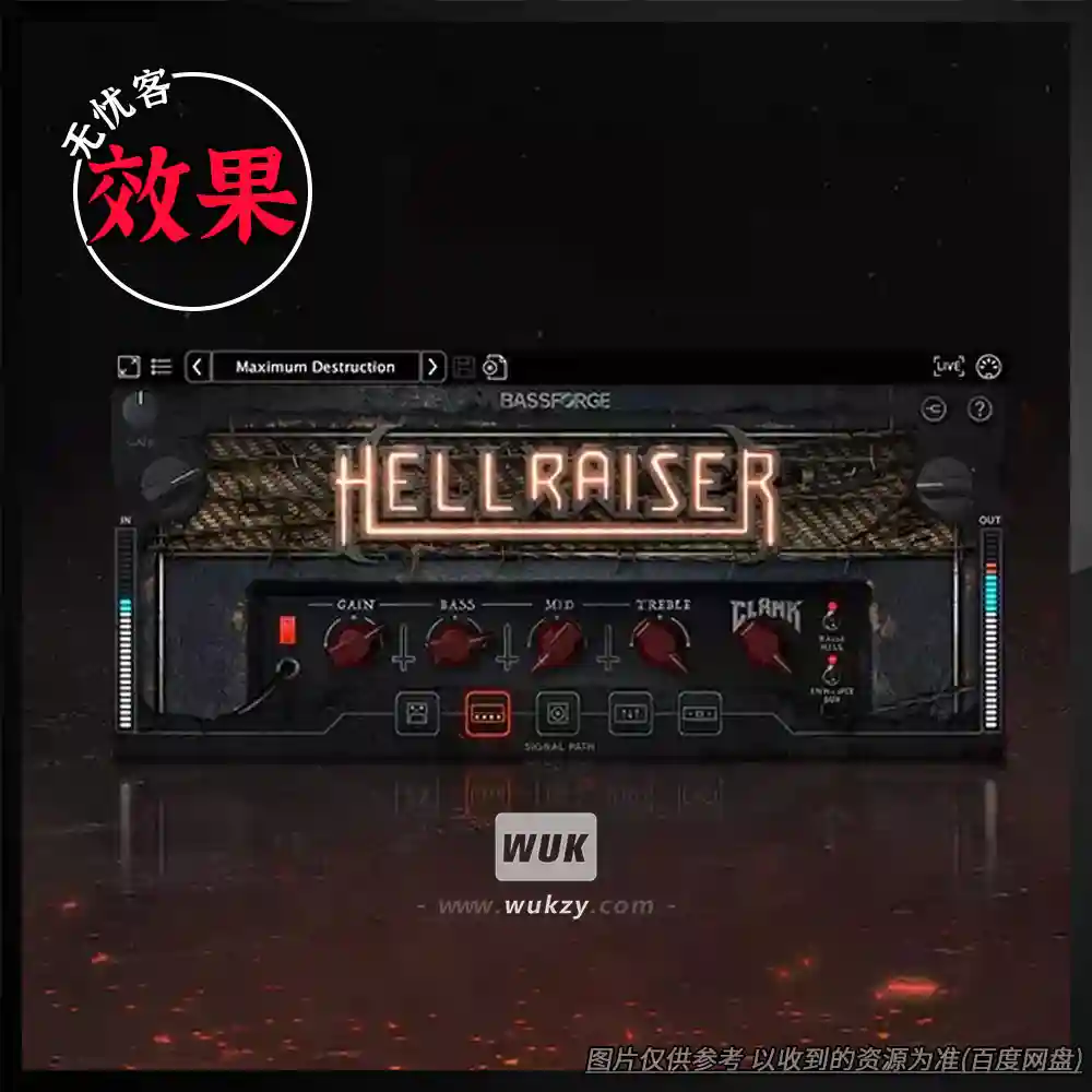 效果	Joey Sturgis Tones Bassforge Hellraiser（贝斯重型失真器）（W）