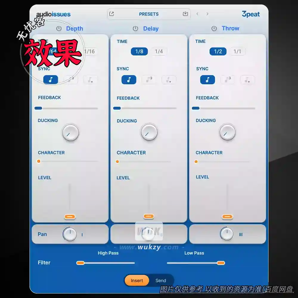 效果	Audio Issues Threepeat v1.0.2（三重和声效果器）（W+M）