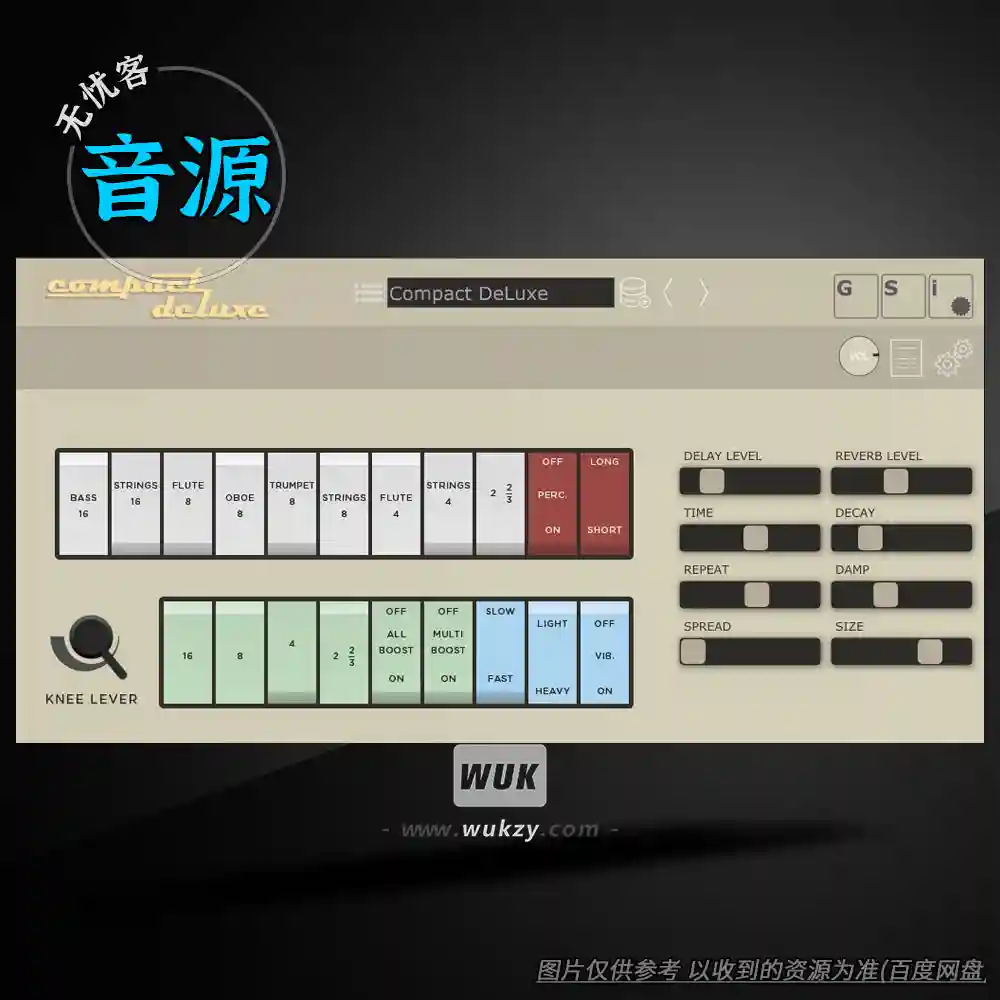 音源	Genuine Soundware Compact DeLuxe（组合风琴）（W）