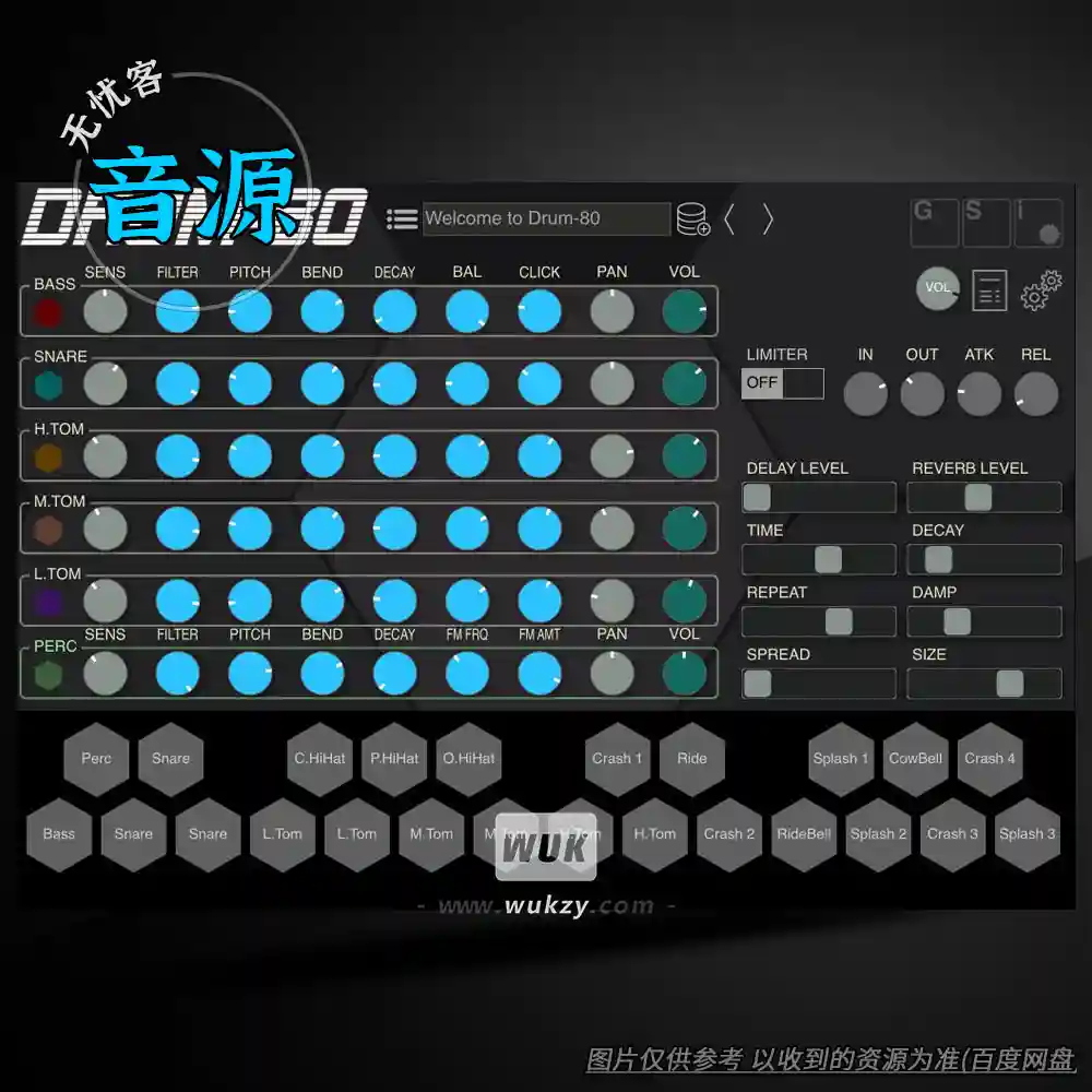 音源	Genuine Soundware Drum-80（808鼓组音源）（W）