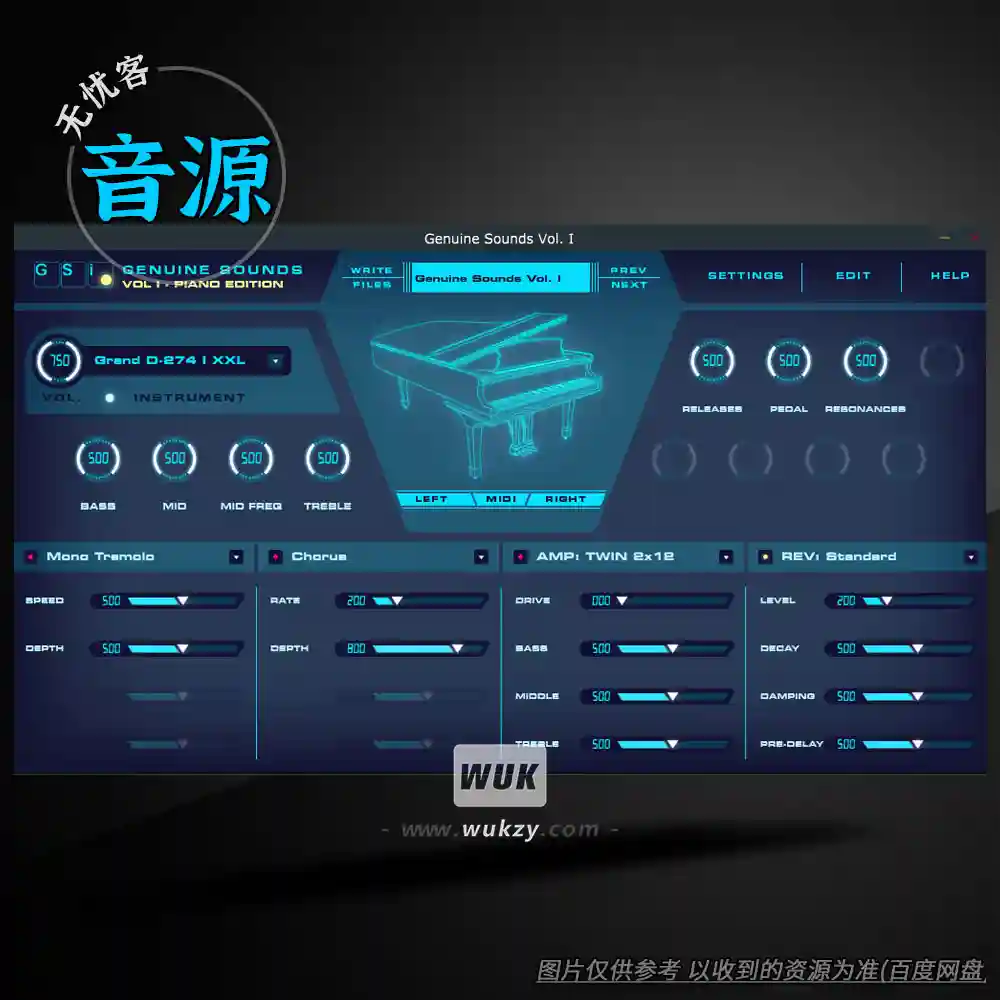 音源	Genuine Soundware Genuine Sounds（综合音色音源）（W）