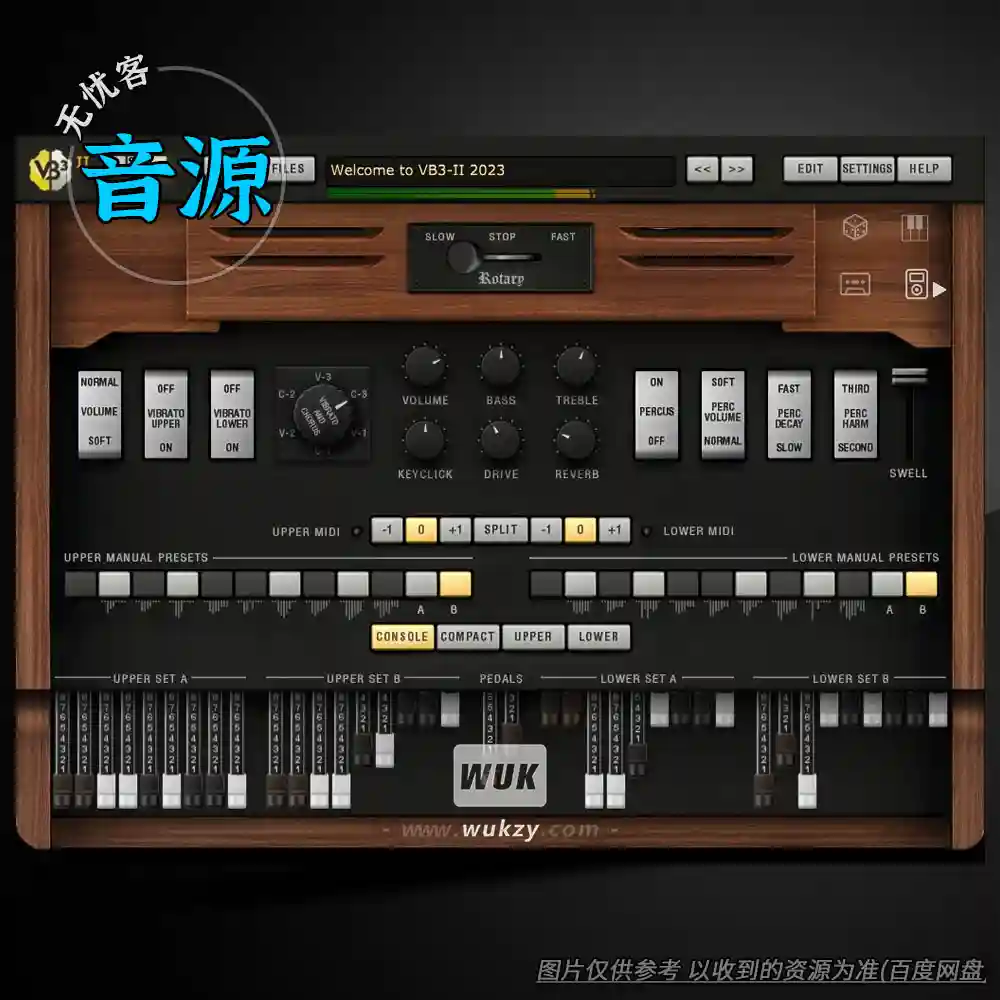 音源	Genuine Soundware VB3-II（经典风琴音源）（W）