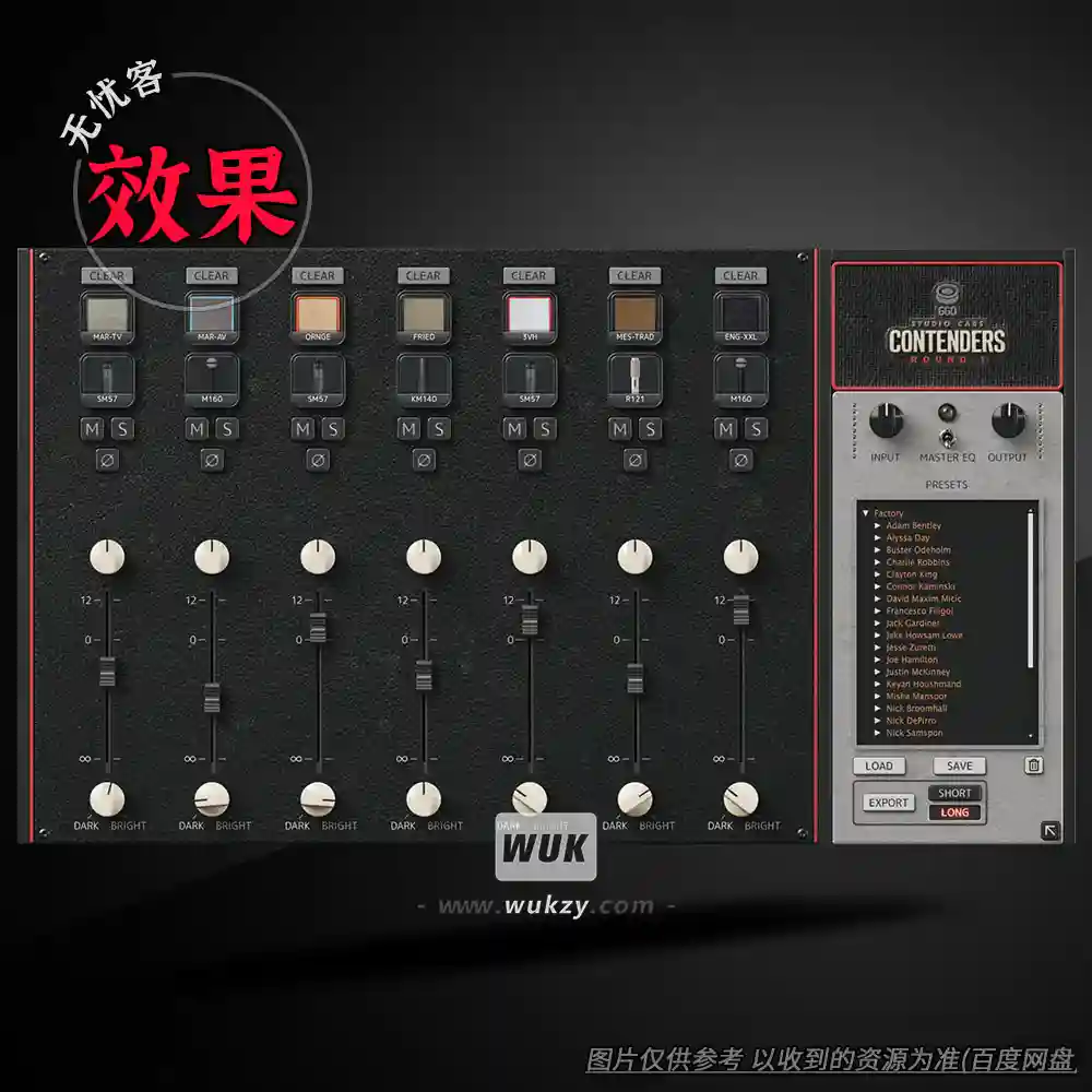 效果	GetGood Drums GGD Studio Cabs Contenders Round 1（竞赛系列箱体IR插件）（W）