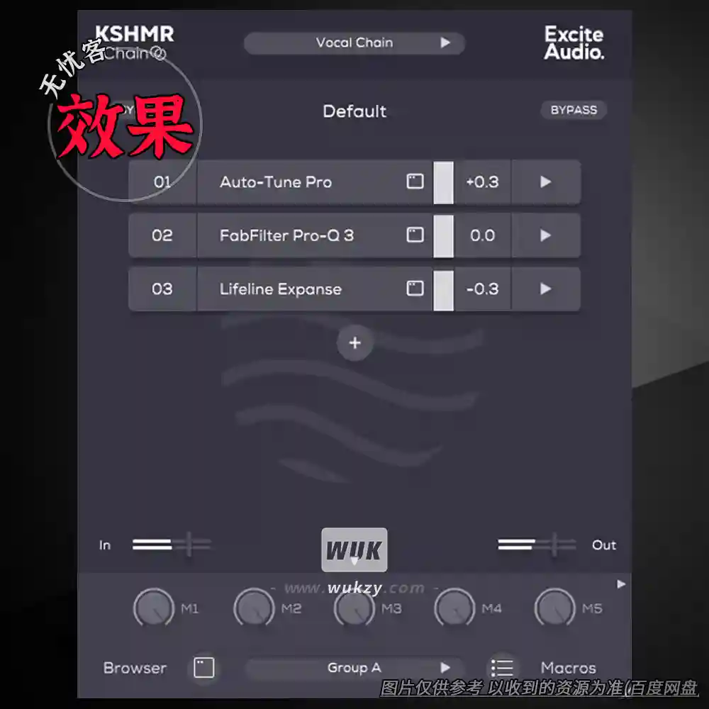 效果	KSHMR Chain（插件链同步管理工具）（W+M）