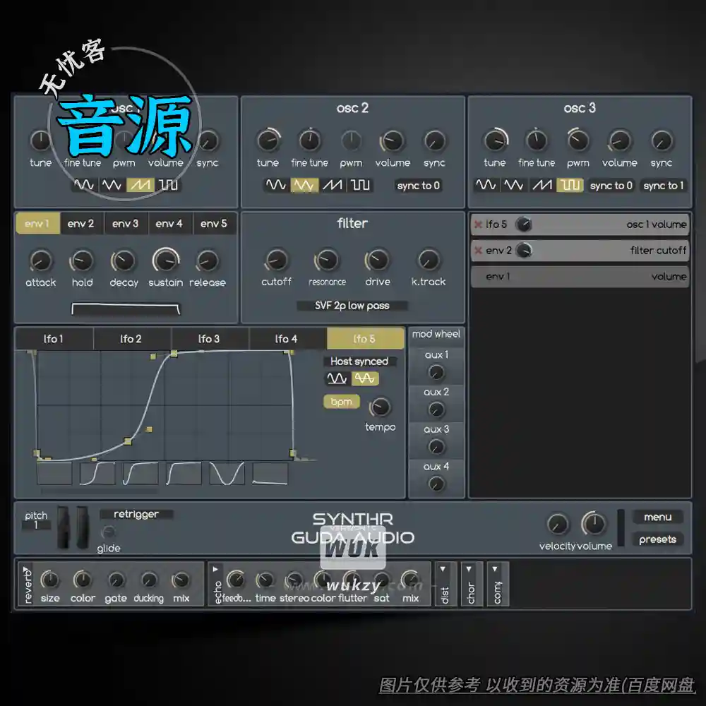 音源	Guda Audio SynthR（虚拟合成器音源）（W+M）