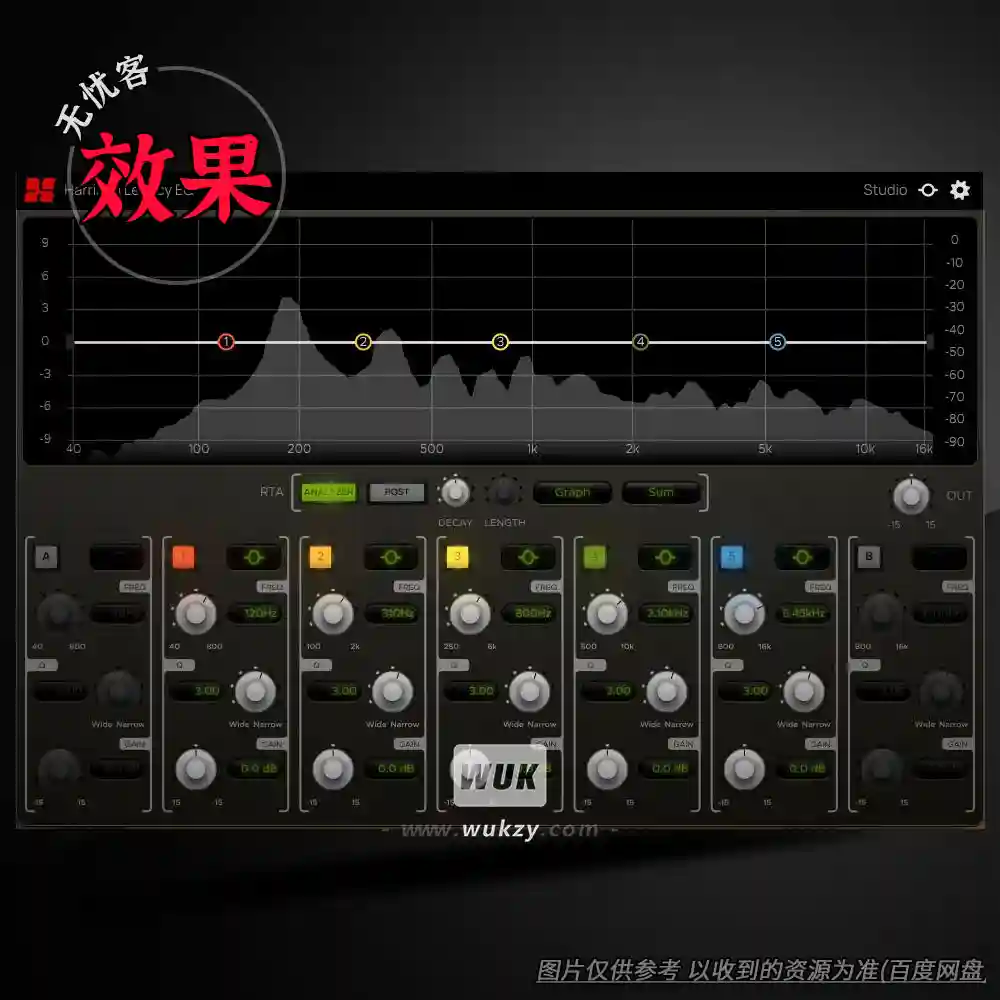 效果	Harrison AVA LegacyQ（经典参量均衡）（W+M）