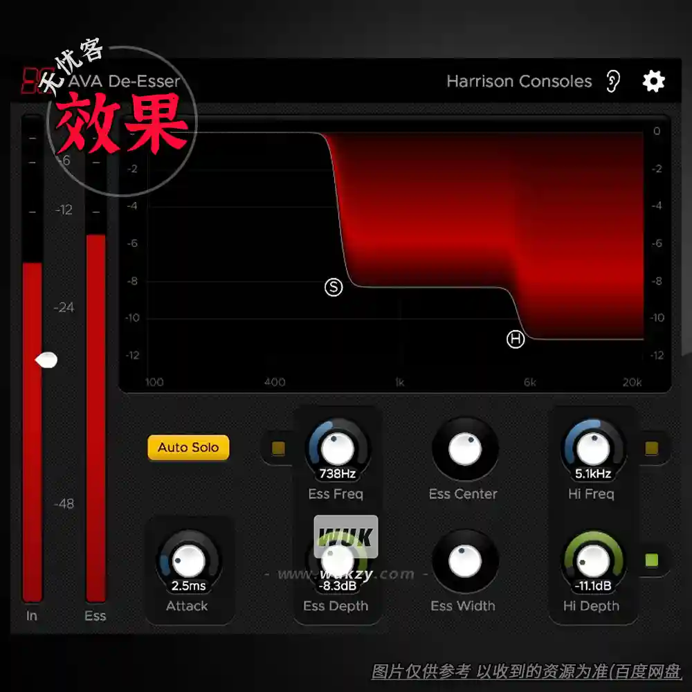效果	Harrison AVA De-Esser（齿音消除器）（W+M）