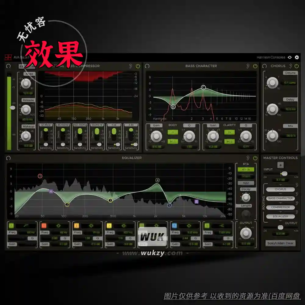 效果	Harrison AVA Bass Flow（贝斯通道条）（W）