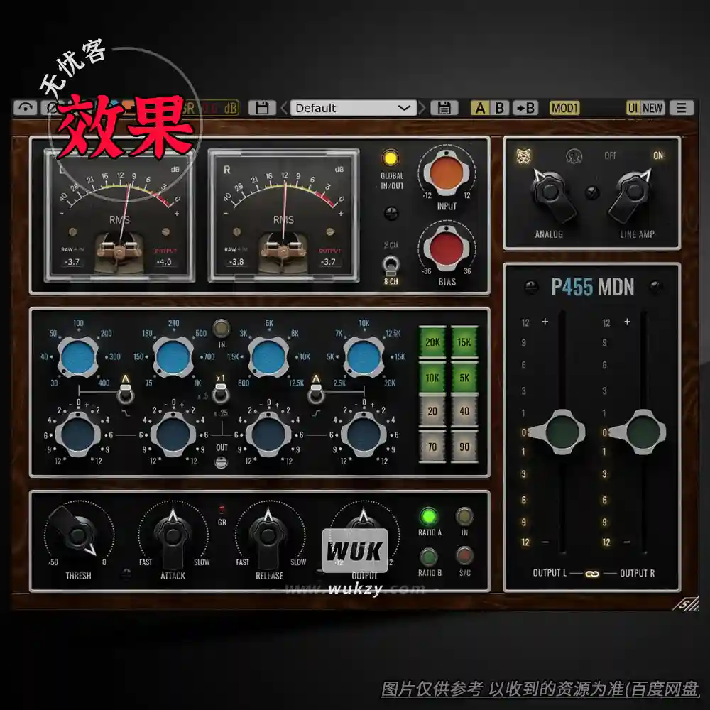 效果	Pulsar Modular P455 MDN Sidecar（双总线压缩器数模转换）（W+M）