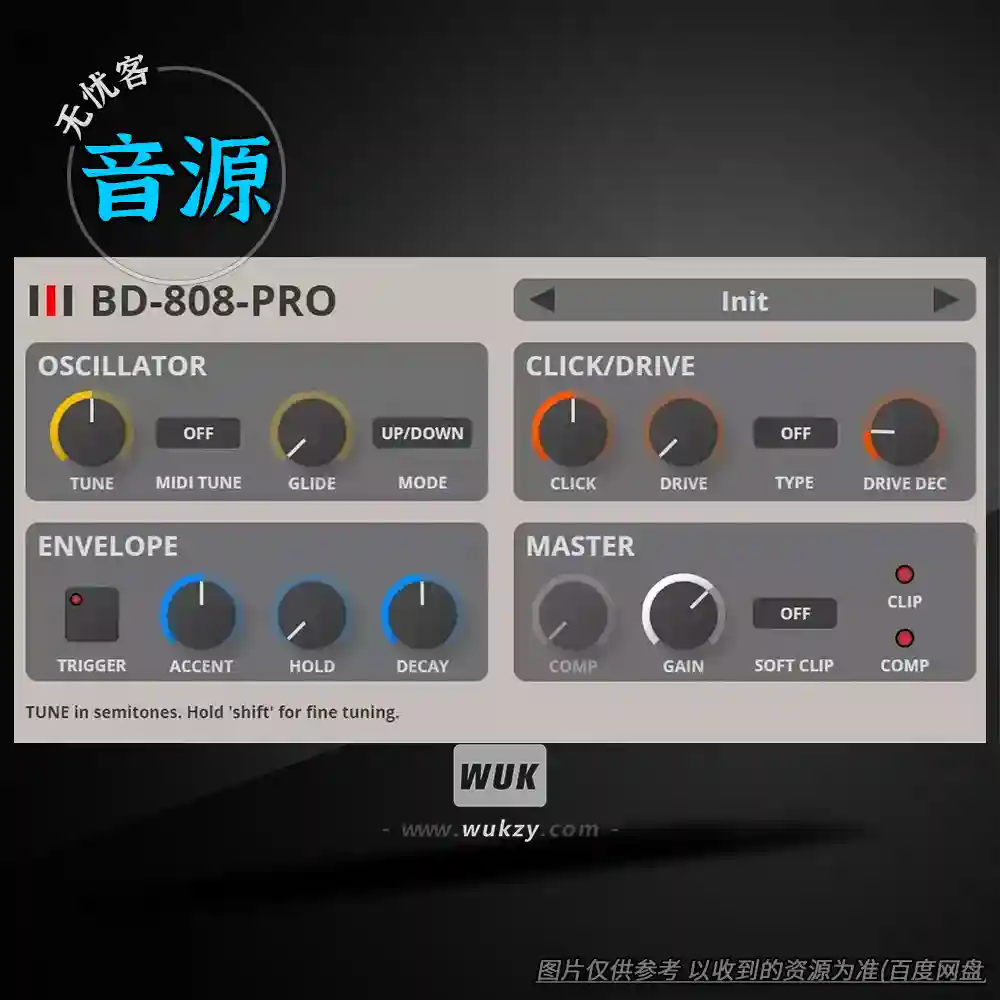 音源	Synsonic Instruments BD-808-PRO（经典808底鼓音源）（W+M）