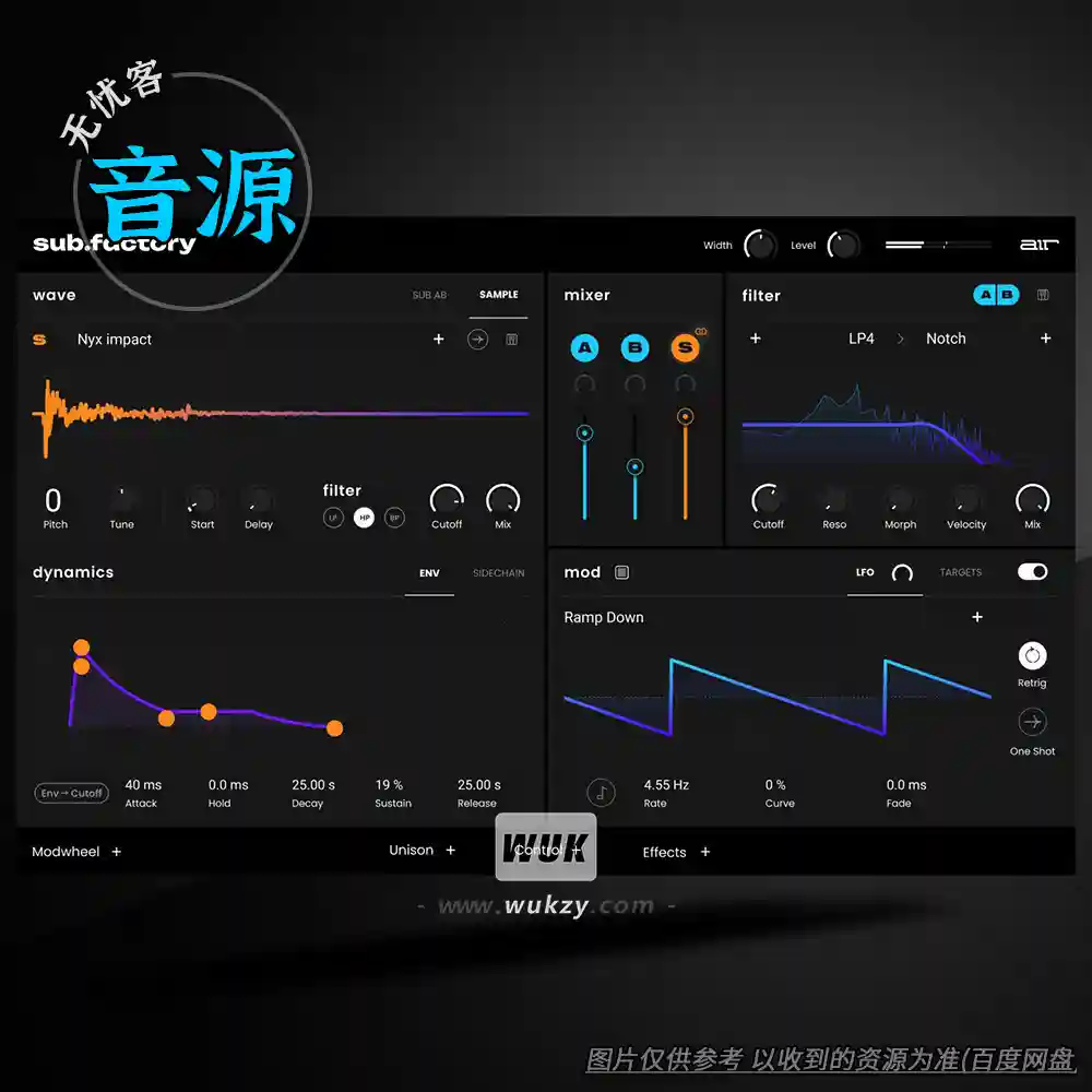 音源	AIR Music Technology Sub Factory（贝斯合成音源）（W+M）