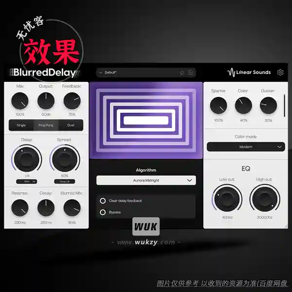 效果	Linear Sounds BlurredDelay（模糊引擎粒子延迟）（W+M）