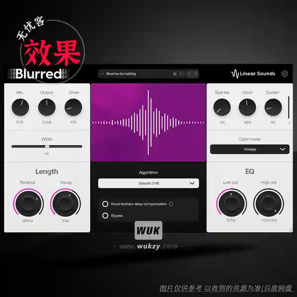 效果	Linear Sounds Blurred（模糊引擎双向混响）（W+M）
