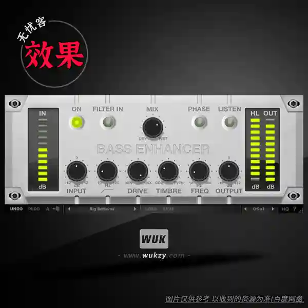 效果	Red Rock Bass Enhancer（贝斯低频增强）（W）