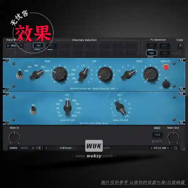 效果	Red Rock MEQ-5（5段参数均衡）（W）