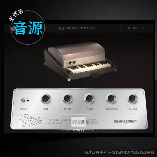 音源	Sampleson Fire Piano Bass（钢琴贝斯音源）（W+M）